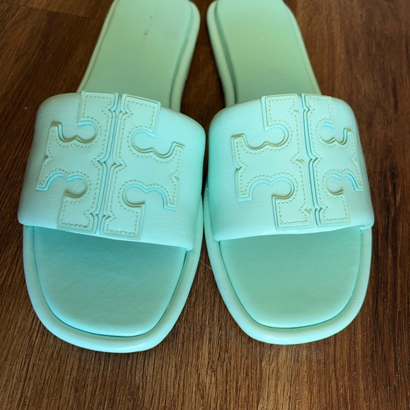 Tory Burch Double T Sport Slides - 10.5 - Picture 5 of 11